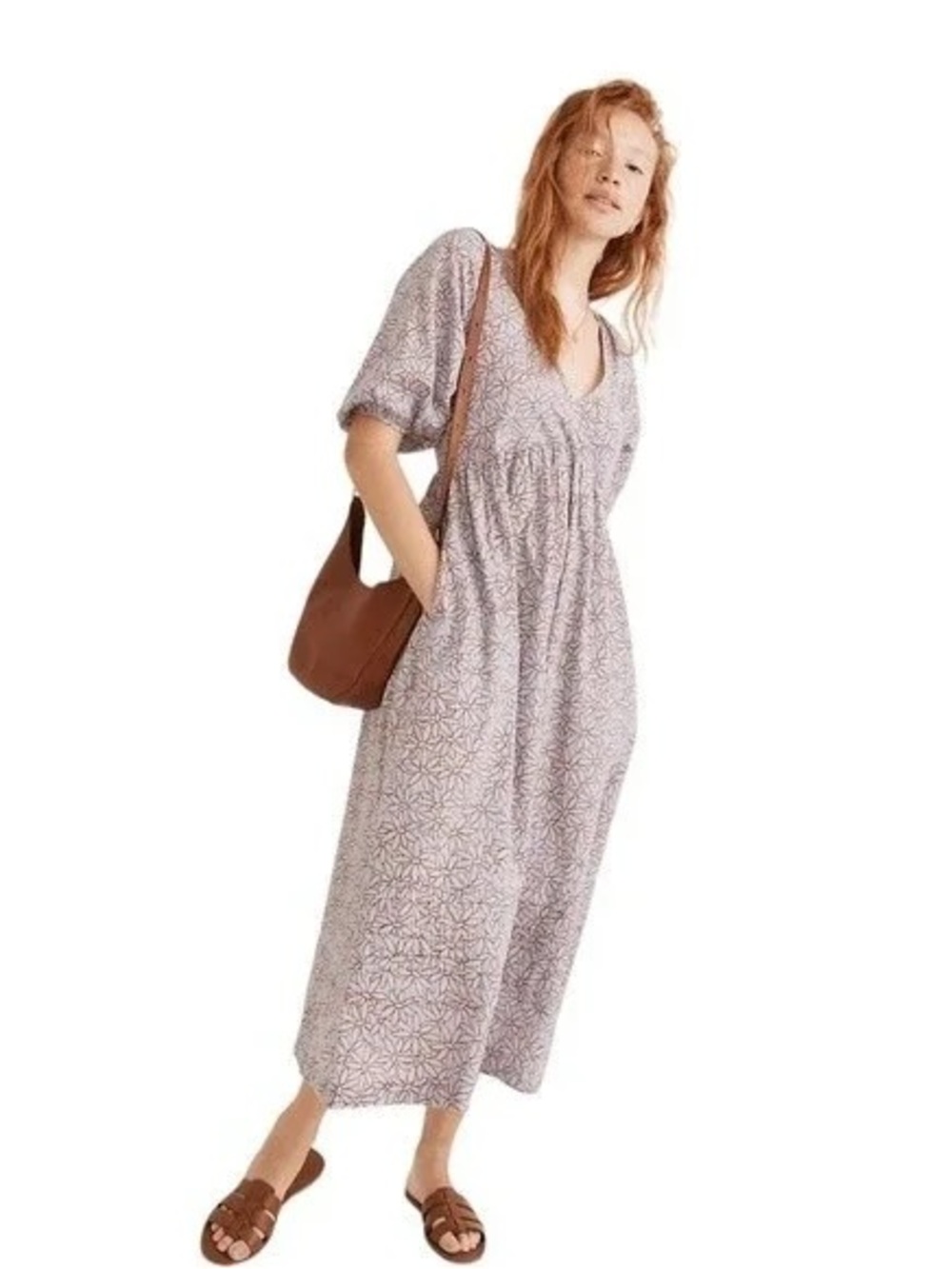 Madewell Marianna Puff Sleeve Midi Dress